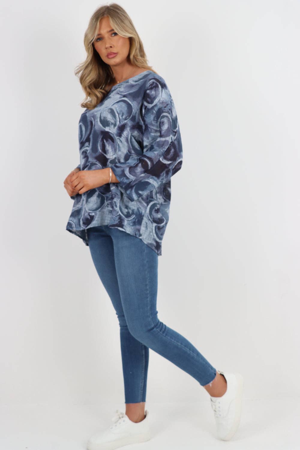 Miss Bold – wholesale Blouse – Women’s – Italian Circle Print Cotton Top61