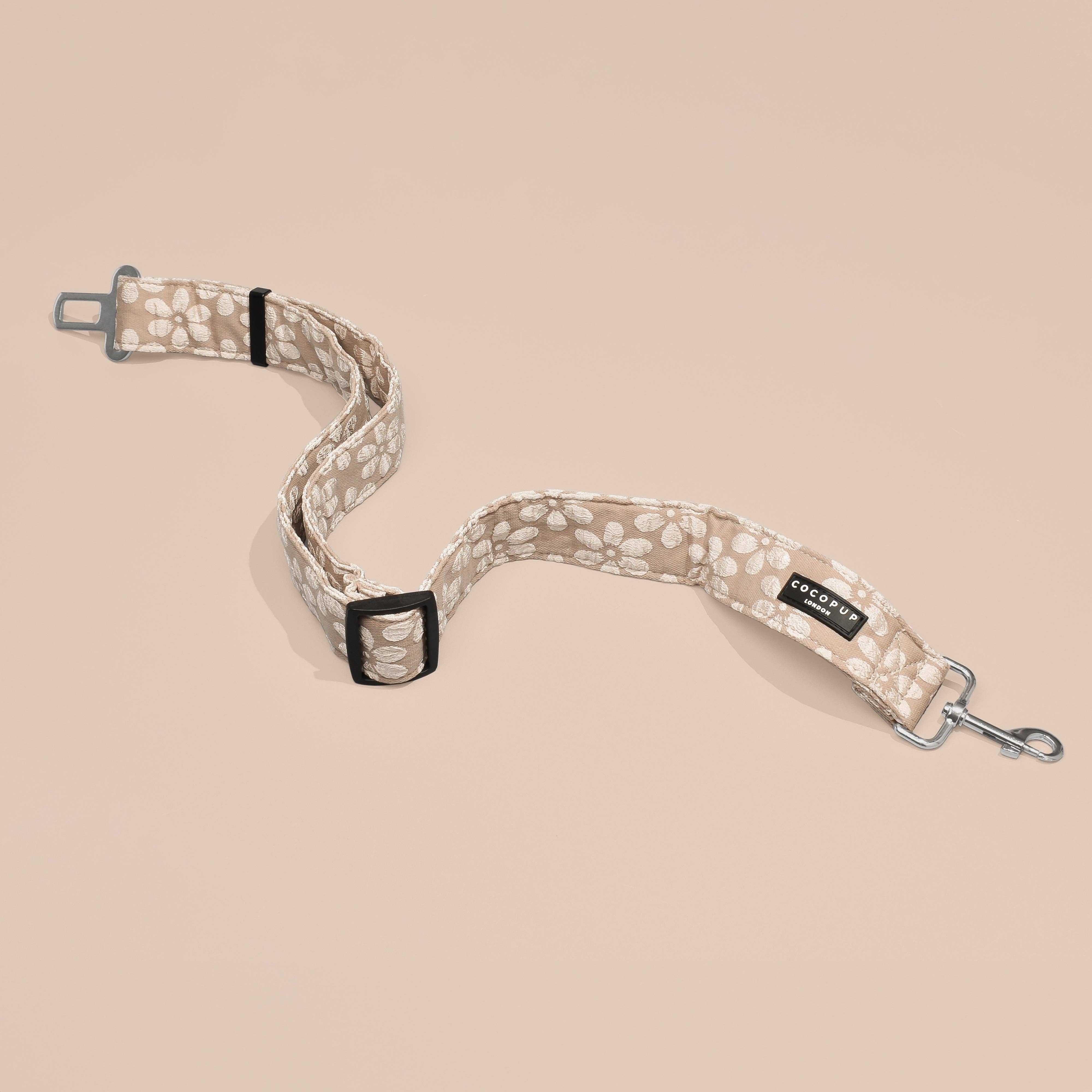 Cocopup London - Vente Harnais – chien - Système de retenue pour ceinture de sécurité - Mocha Flower0