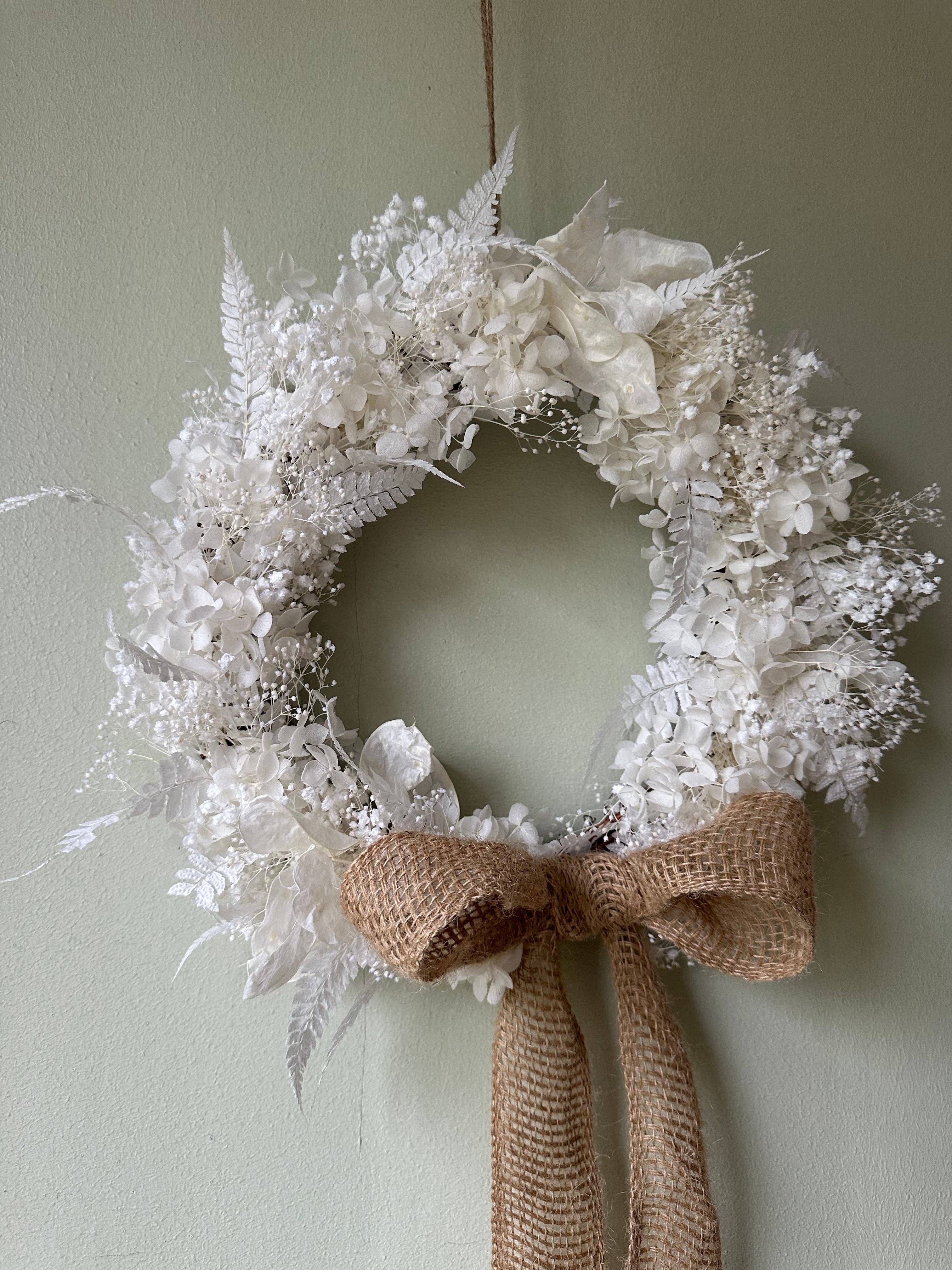 Opal Lily - Vente Couronne - Couronne de Noël en fleurs séchées Dove3