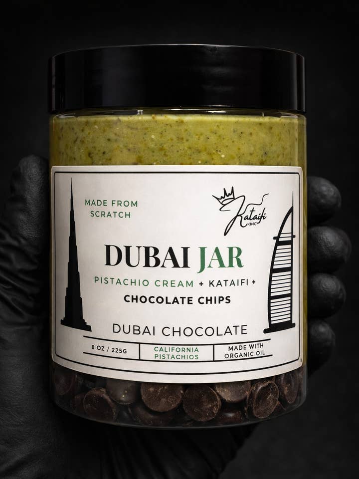 Dubai Bar In A Jar - 8oz for wholesale by Kataifi King Desserts