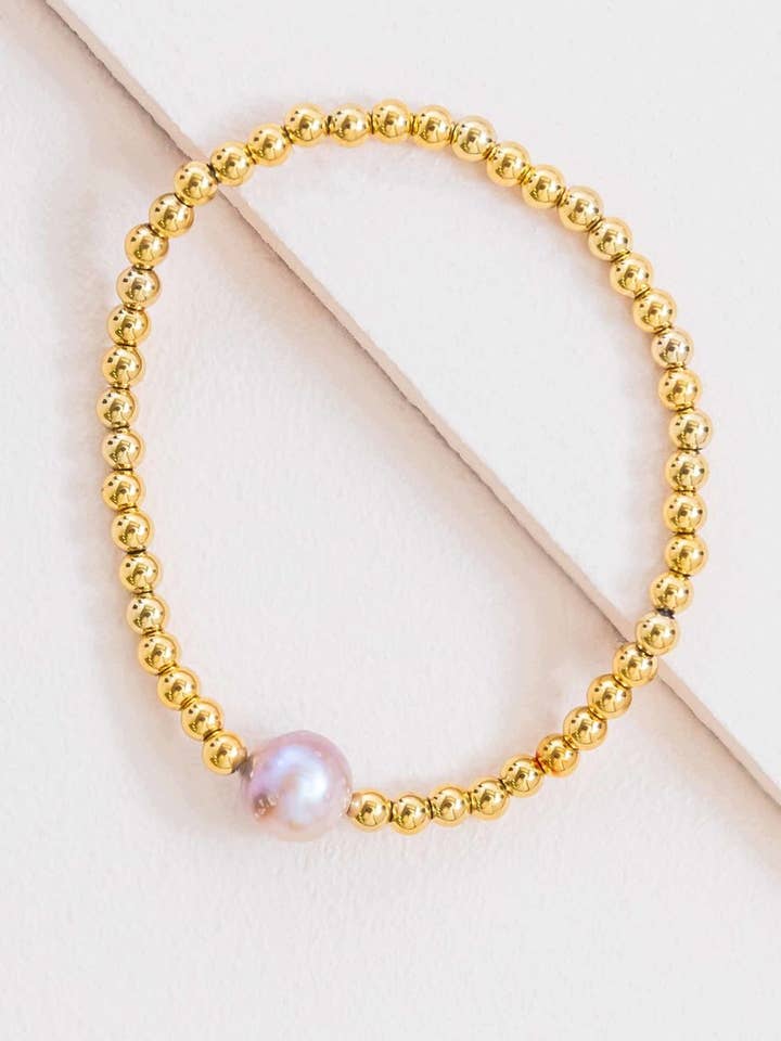 Fabled Pearl Beaded Bracelet (14K) for wholesale by Lovoda
