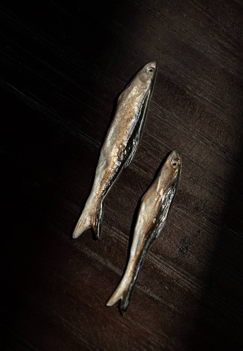 Gohobi （We cover U.S. import duties） - Wholesale Decorative Figurine - Gohobi Handmade Ceramic YiXing Clay Pacific Saury Fish Ornament Tea pet6