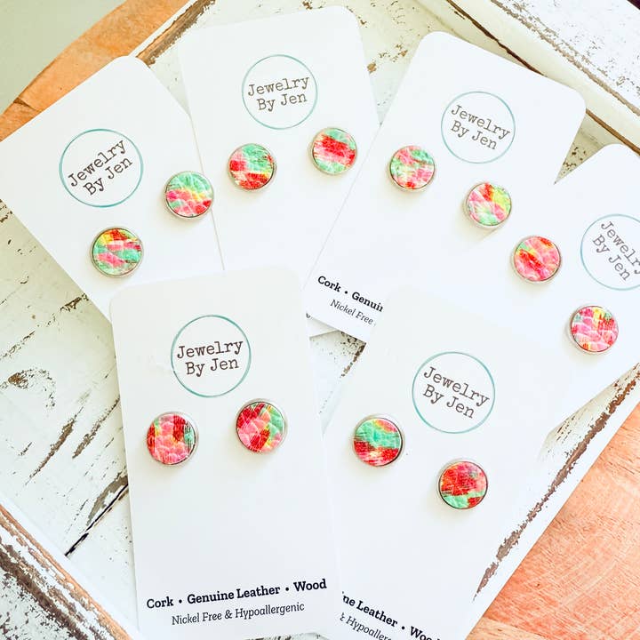 Brincos de Tacha: Salpico de Primavera por atacado de Jewelry By Jen