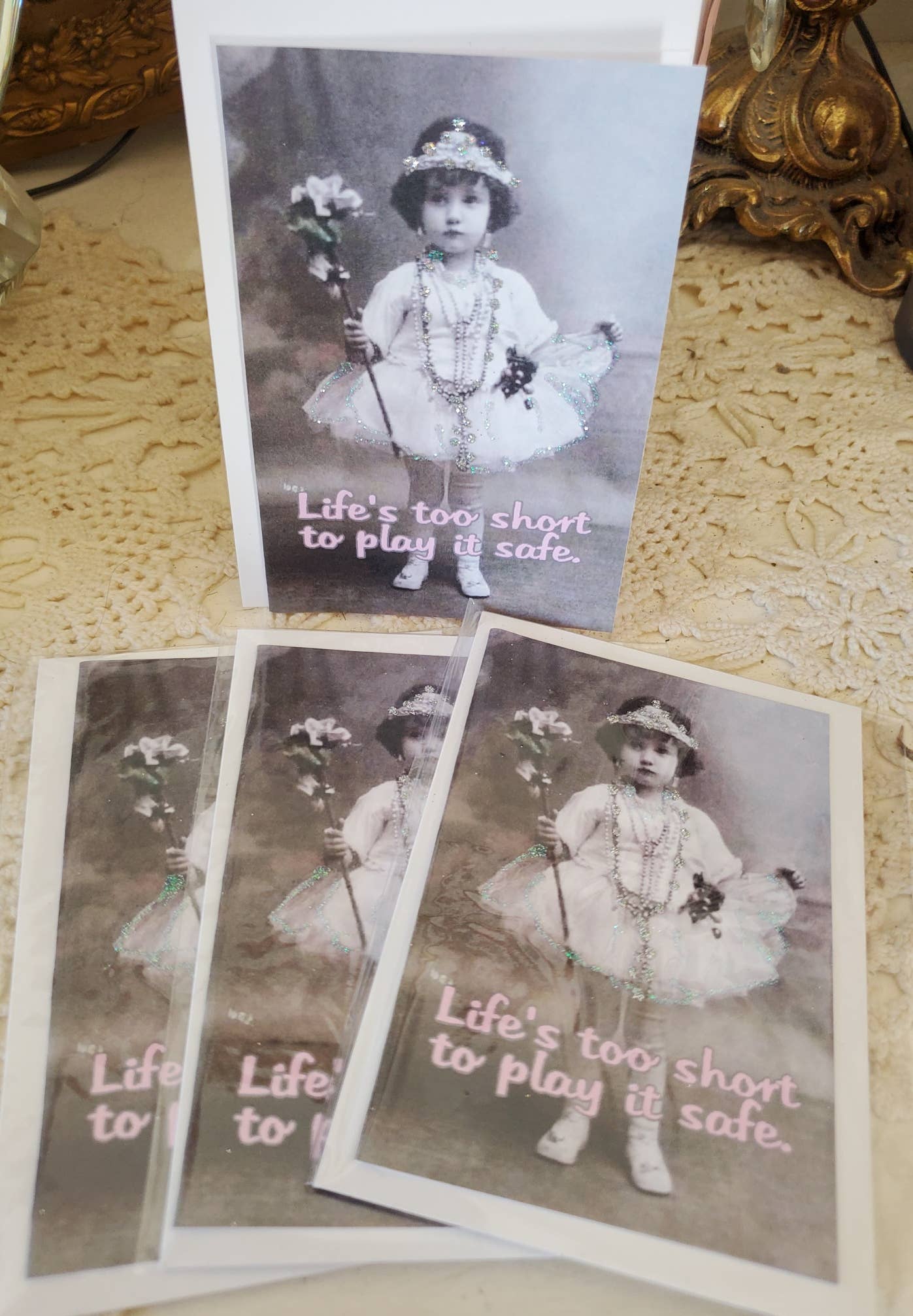 Little Heart Designs - Vente Carte de vœux classique - Mini carte de vœux Life's Too Short To Play It Safe1