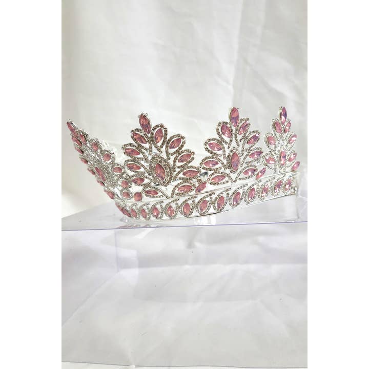 Chicas - Wholesale Tiara - Women's - One Size Fits All Metal Tiara With Rhinestones. HT93711