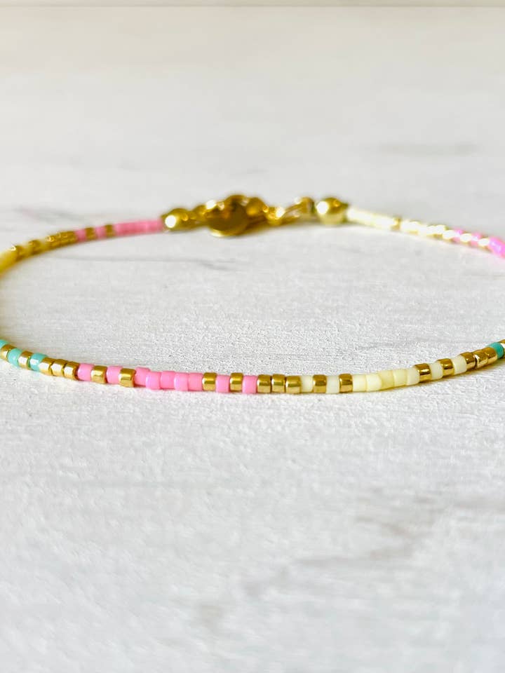 Armband för kvinnor i rostfritt stål med Miyuki-pärlor N015 för wholesale av Atelline