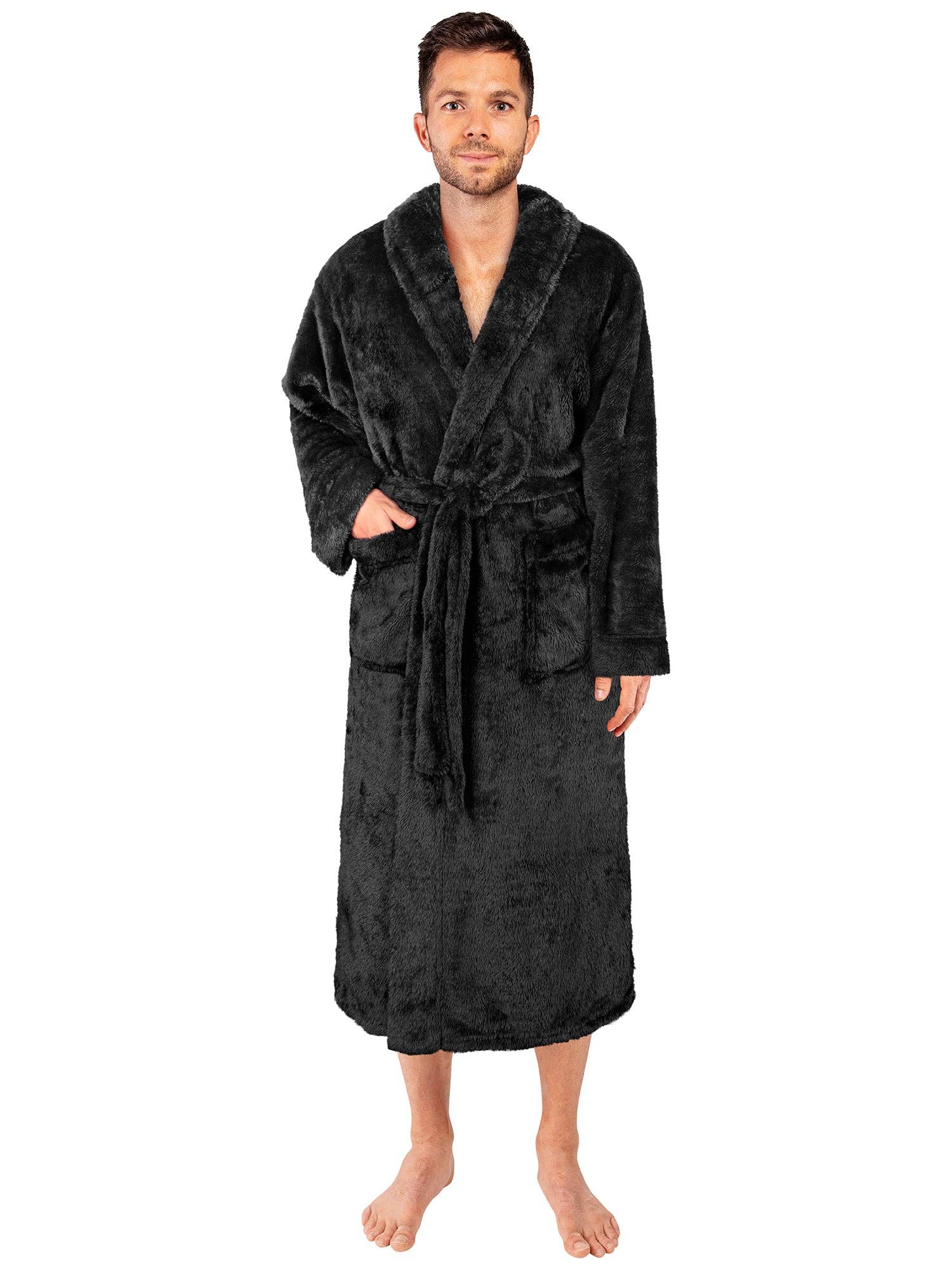 Pavilia - Wholesale Robe - Men's - Men's Sherpa Fluffy Robe0