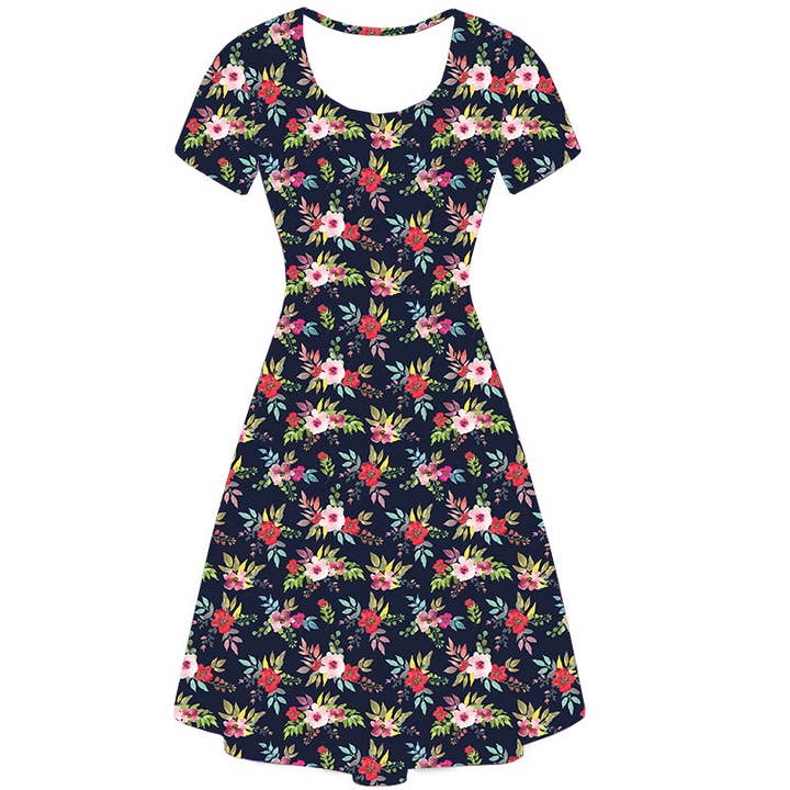 Twilight Posy Deluxe Pocket Dress for wholesale by Natopia
