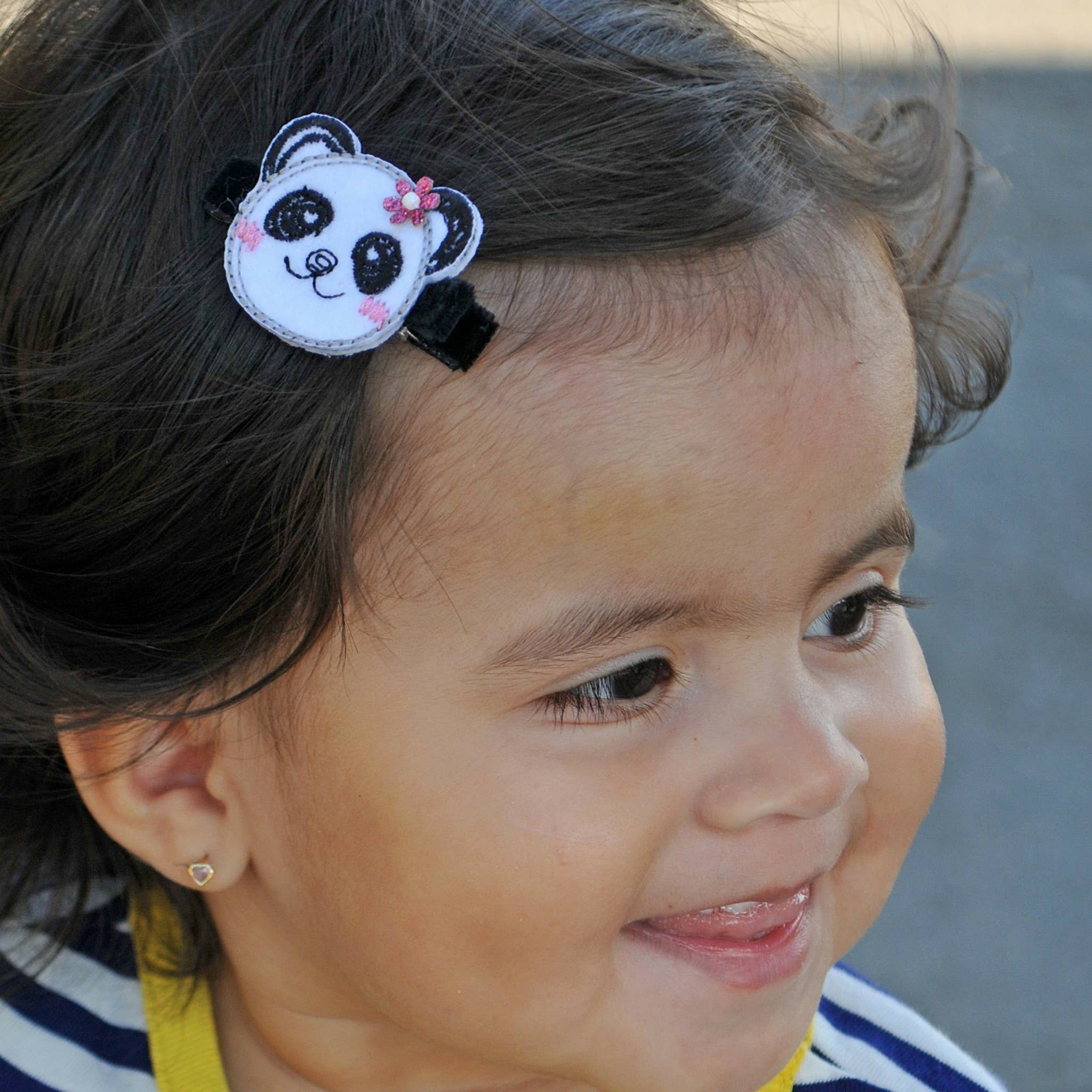 Winnie Black Panda Novelty Hair Clip for wholesale on Faire1
