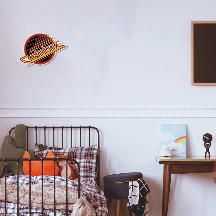 Rico Industries - Vente Pancarte - Fanion découpé rétro des Canucks de Vancouver de la LNH3