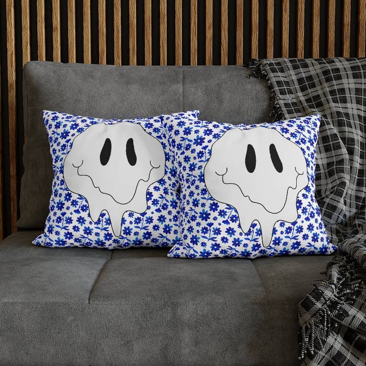 Happy Fields Pillow Case - Throw Pillow Cover - Grandmillennial Style for wholesale by Peccole House