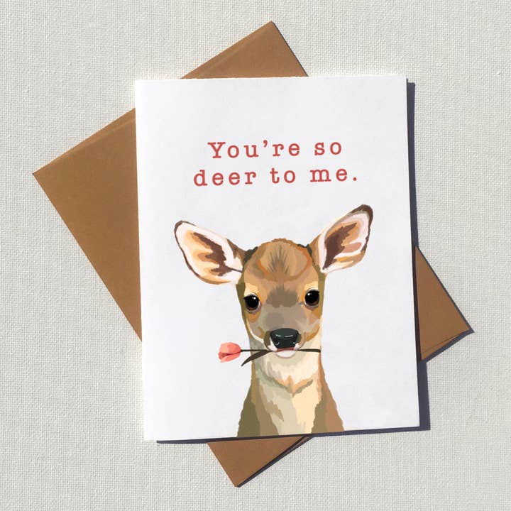 Deer to Me Card for wholesale by Yuma's Art Studio