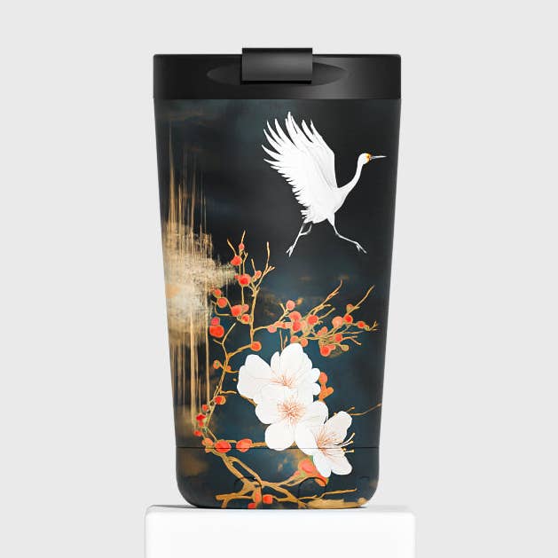 Thermos Mug Golden Blossom Insulated Coffee mug for wholesale by IZY Bottles