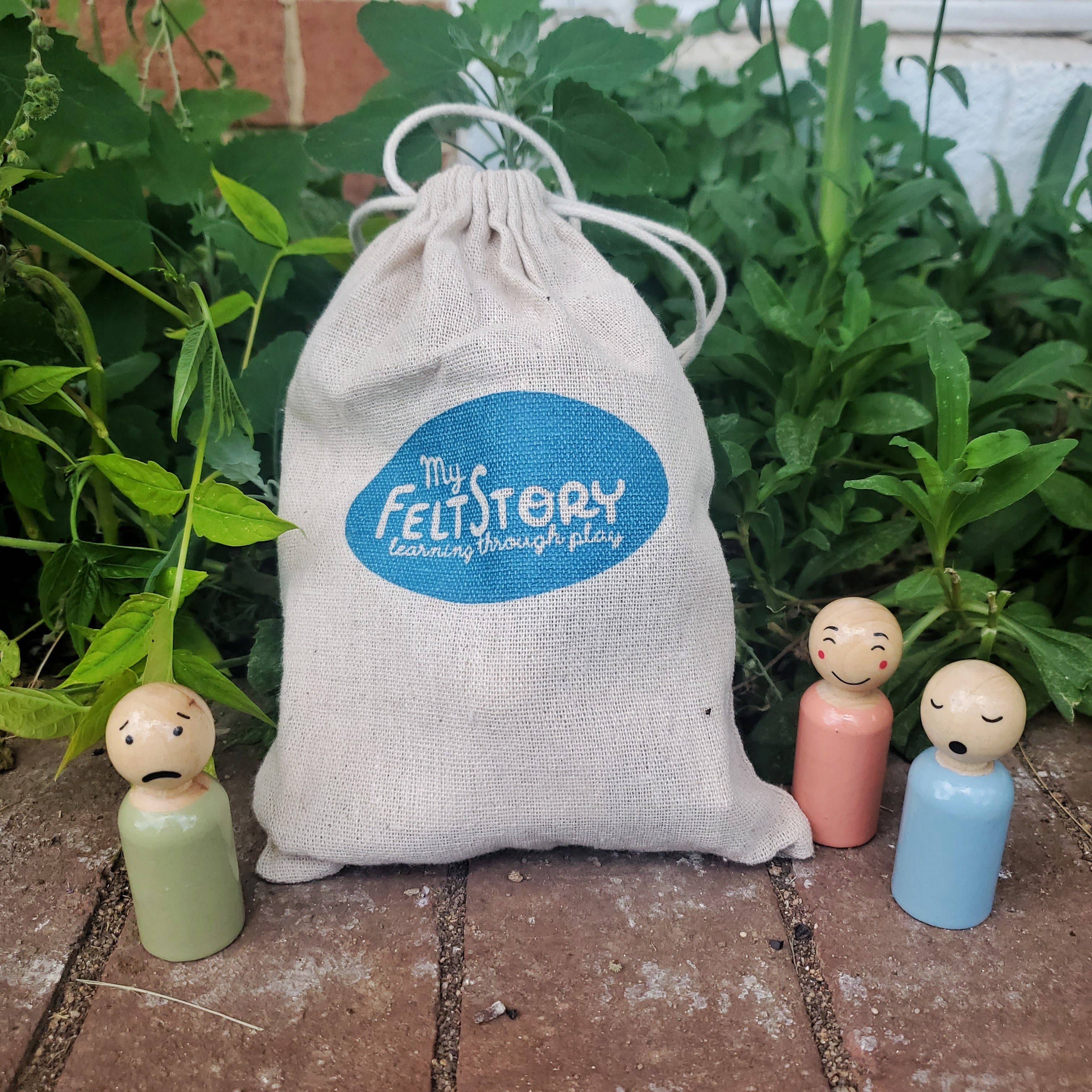 My Felt Story - Wholesale Toy Set - Kids - Muted Feeling Peg Dolls 10 Set + Booklet6