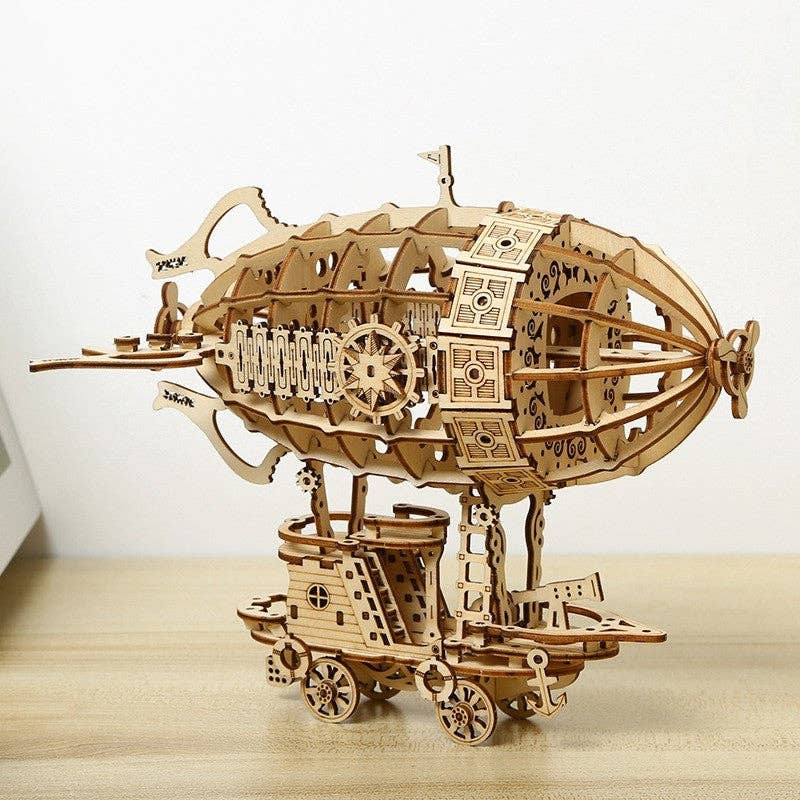   Wooden 3D Airship Puzzle Toy for wholesale on Faire0