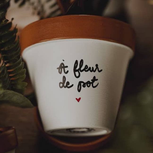 Pot de fleur "À fleur de pot ♥" Cadeau décoration intérieur pour la vente par Joli Pot