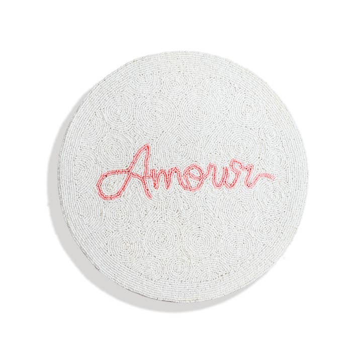 Amour Scripté Set de Table Perlés pour la vente par Tiramisu