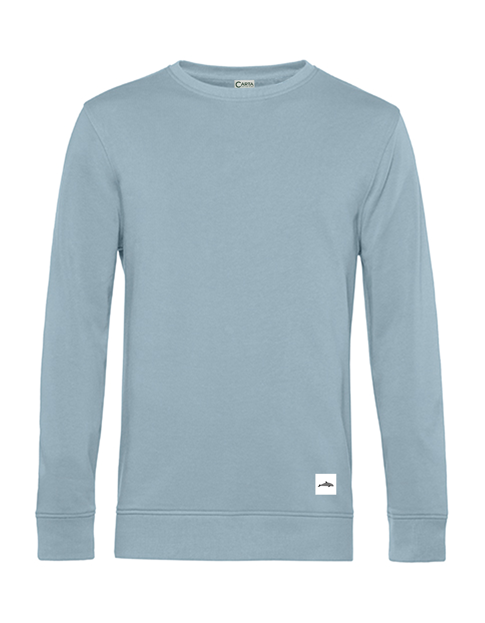 mist blue Men's organic sweater - Vaquita for wholesale on Faire0
