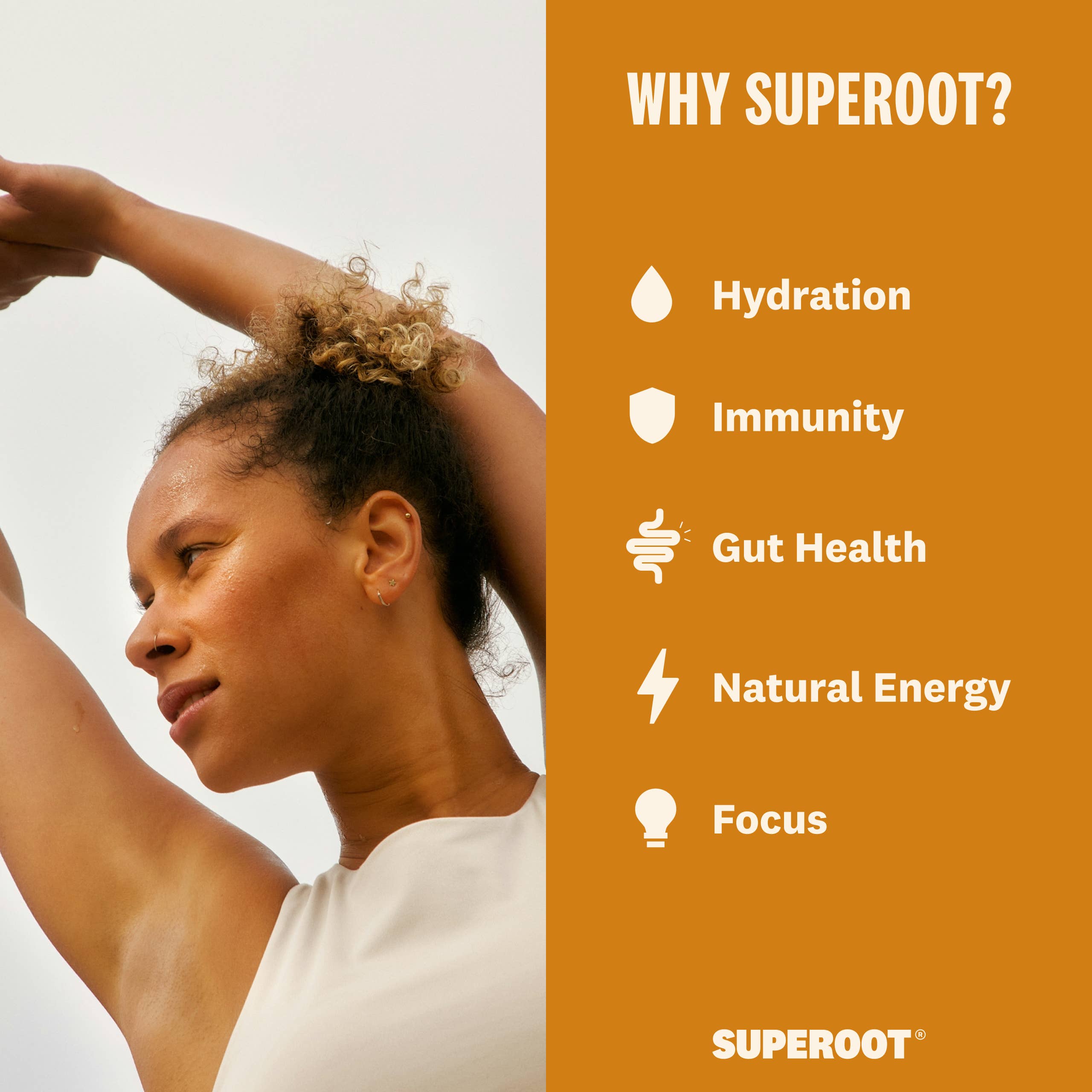 Superoot – Engroshandel Pulver til sunhedsdrik – Superfood-blanding til immunforsvar og hydrering - Mango Yuzu | 30 doser5