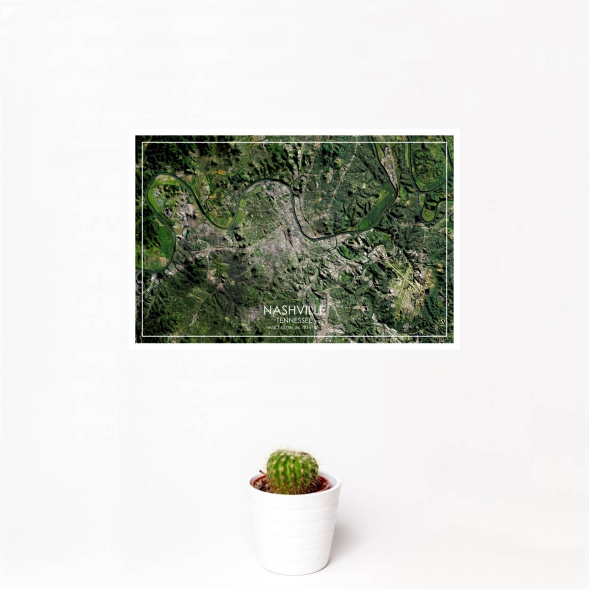 JACE.design - Wholesale Art Print - Nashville TN Map Print Satellite1