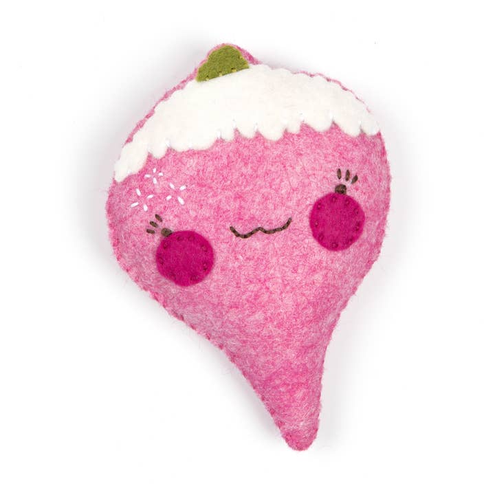 Rabina the Ravishing Radish - DIY Craft Kit for wholesale by Heron Hill Stitch Co