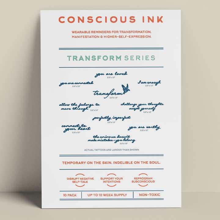 Paquet de 10 Transform Variety pour la vente par Conscious Ink