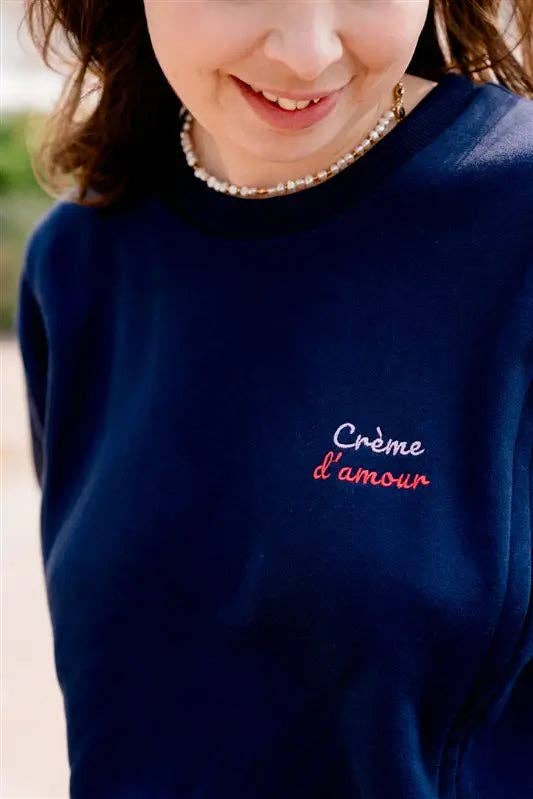 Limky – Sweatshirt - Mulher por atacado – Camisola de Gravidez e Amamentação "Creme de Amor" (Azul-Marinho)4