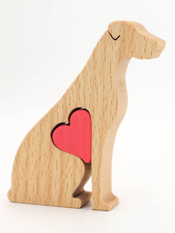 Great Dane - wooden dog decorative figurine keepsake for wholesale by Wood Metamorphosis