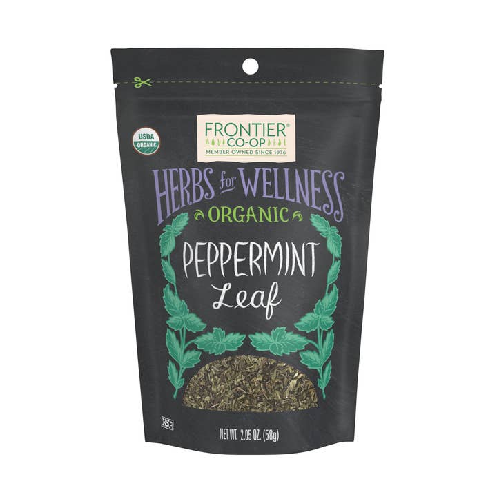 Herbs for Wellness Peppermint Leaf, Organic, Kosher, 2.05 Oz for wholesale by Frontier Co-op