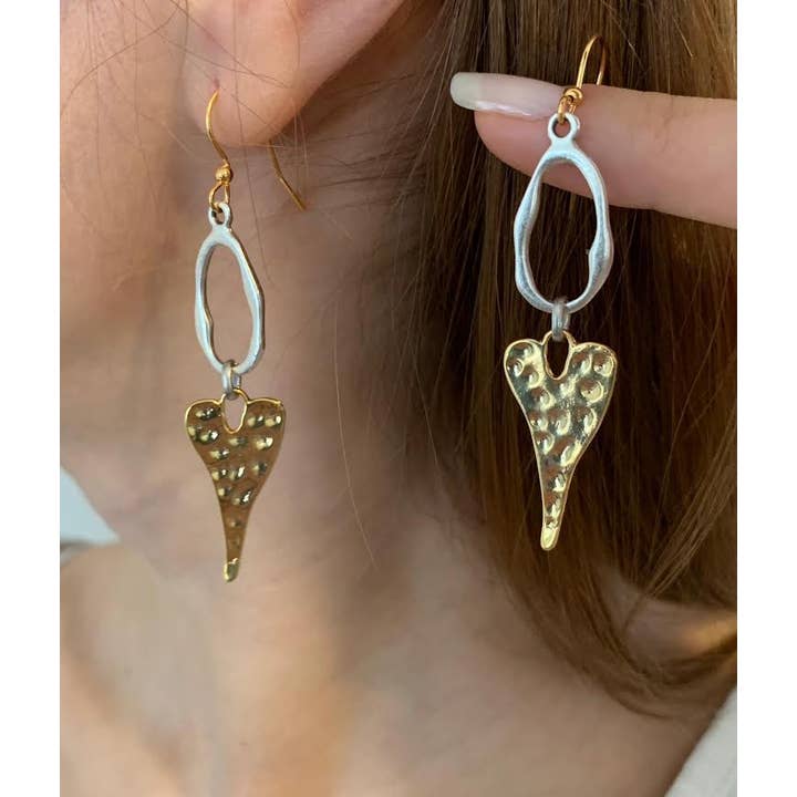 Sacred Heart Dangle Multi Color Earrings for wholesale by Volare