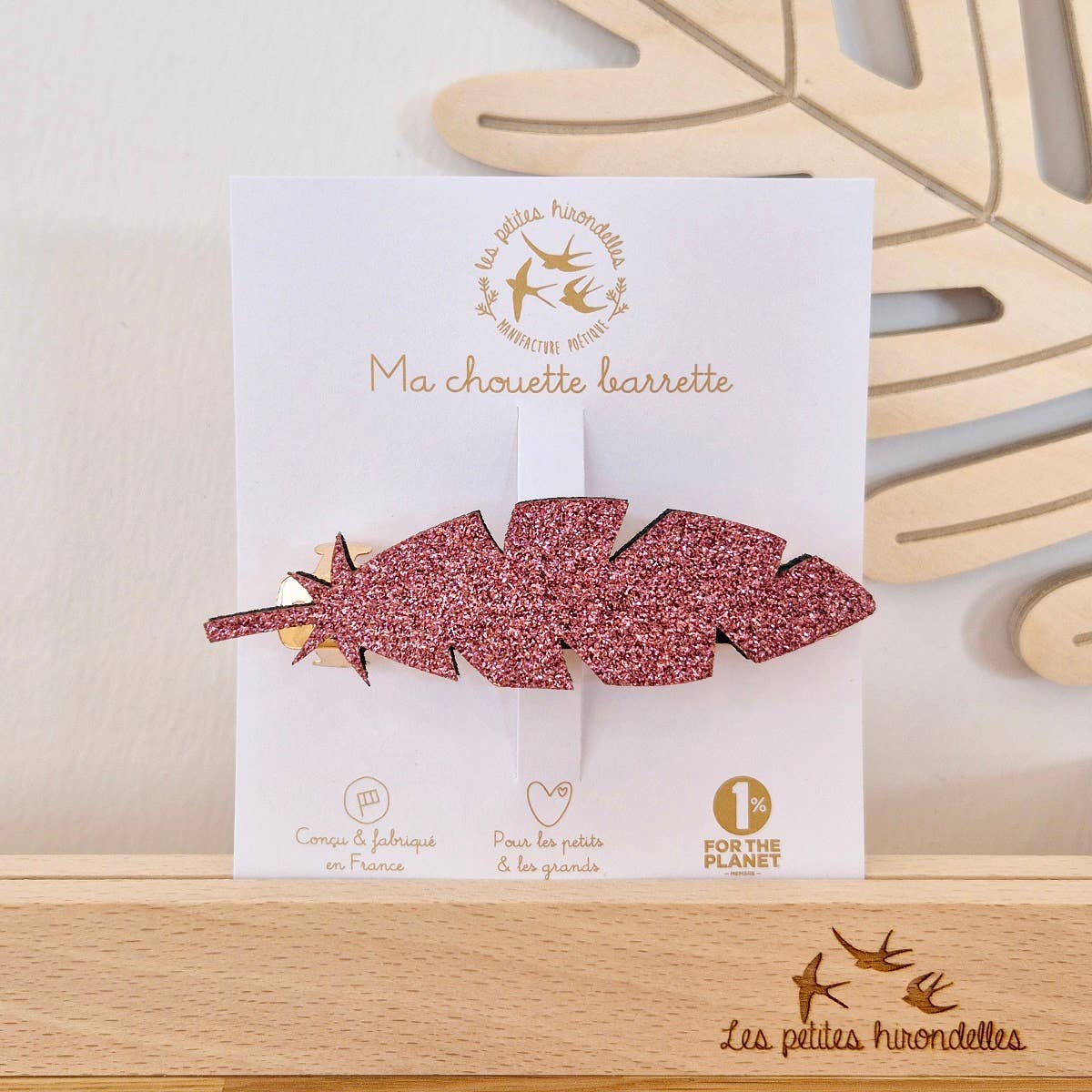 Les Petites Hirondelles - Vendita all'ingrosso Fermaglio per capelli - Donna - Barretta a clip piuma glitterata6