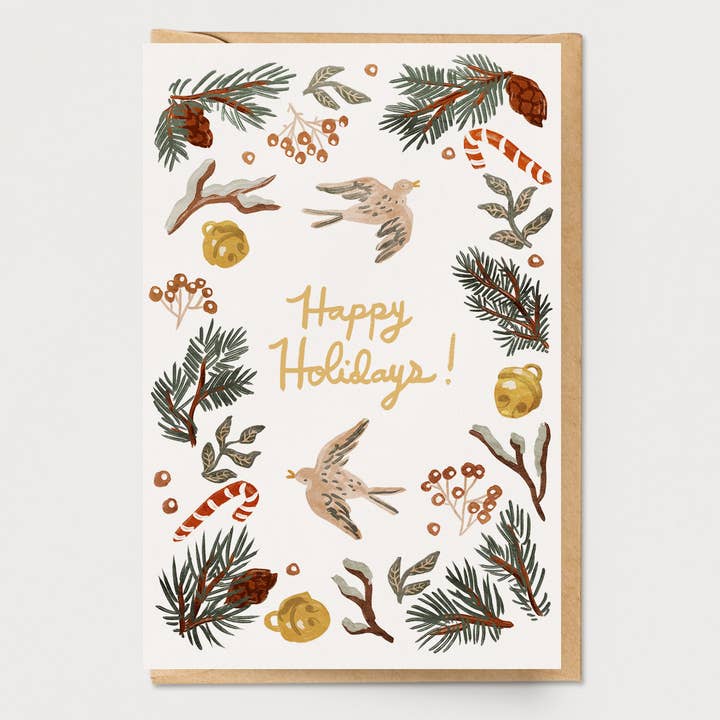 Urlaubskranz 10 Grußkarten für den Großhandel von Ingrid Press