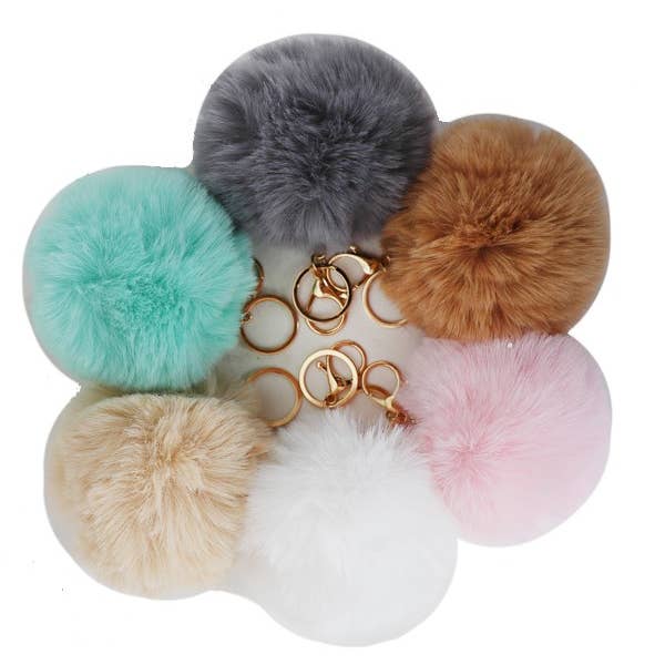 Cap Zone – Engroshandel Nøglering - Unisex – Syntetisk pels kugle nøglering charme