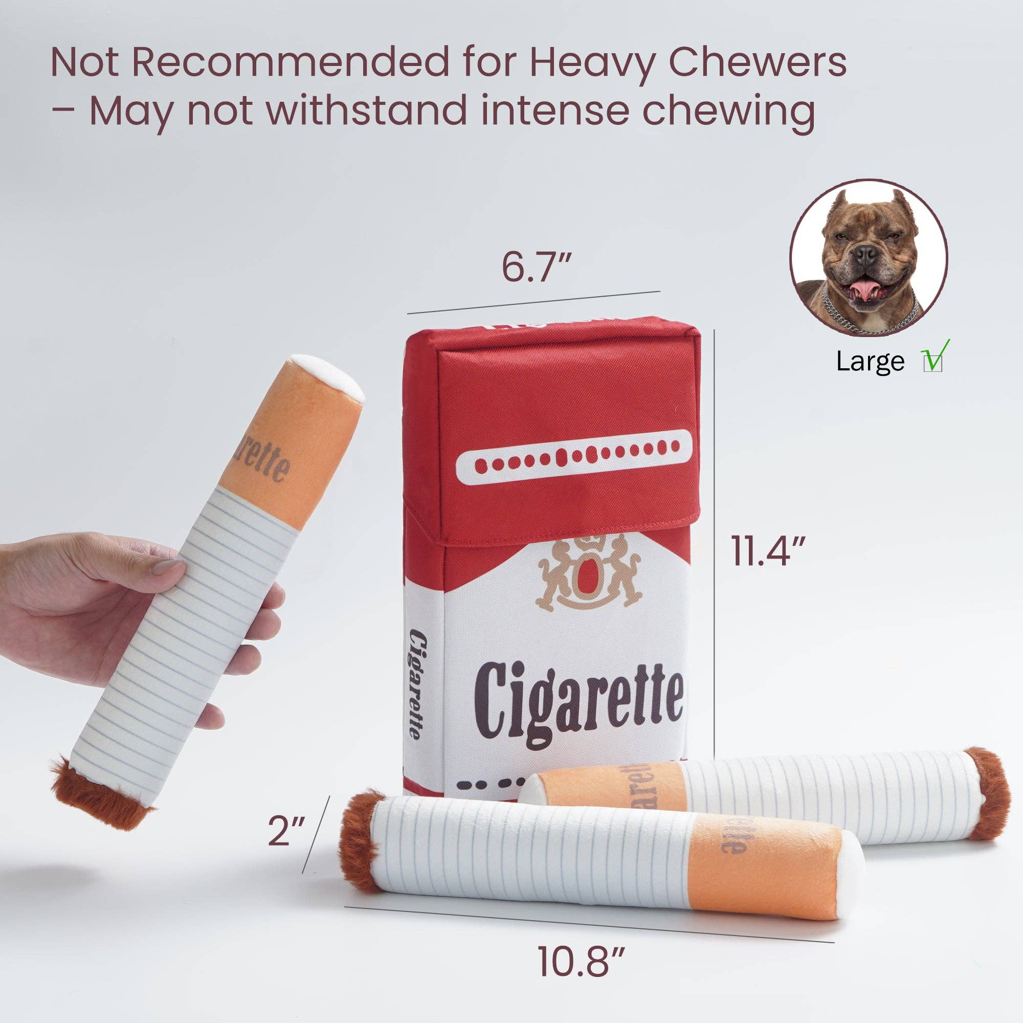 Nocciola - Wholesale Pet Plush Toy - Dog - Nocciola Big Giggle Puff Stick Toys with a Box1