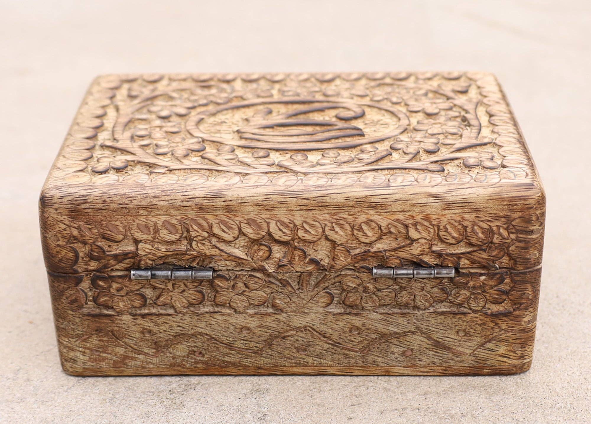 Lungta Imports - Wholesale Jewelry Box/Organizer - Egyptian Eye of Horus Hand Carved Jewelry Trinket Keepsake W12