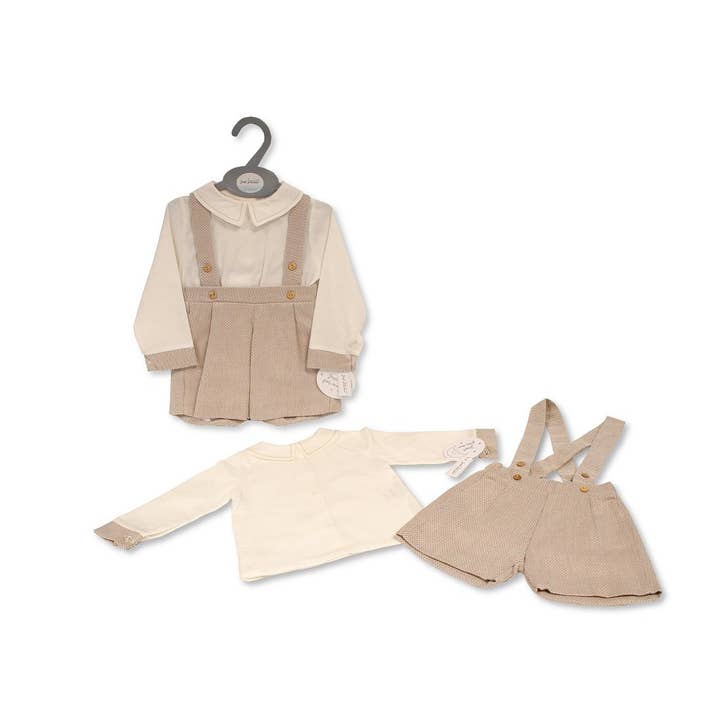 Sheldon International - Wholesale Clothing Set - Baby - Baby Boys 2 pcs Short Set with Suspenders - 12-24 Months
