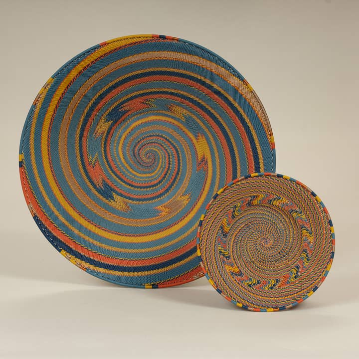 AS'ART a sense of crafts - Wholesale Decorative Plate/Dish/Bowl - Braided telephone wire bowl, Mix&Glow colors28