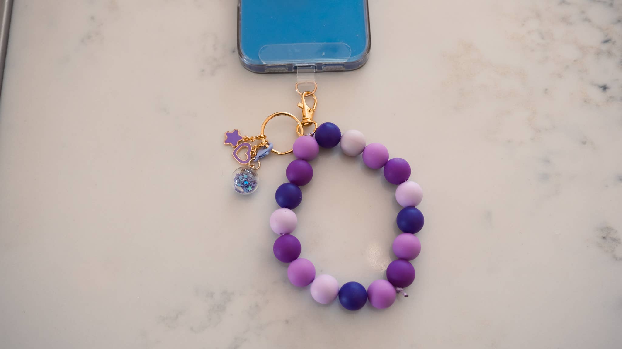 Daisy Chains Phone Charms - Wholesale Phonecase Strap - Silicone Bead Phone Charm Wristlet: Solid Colors7