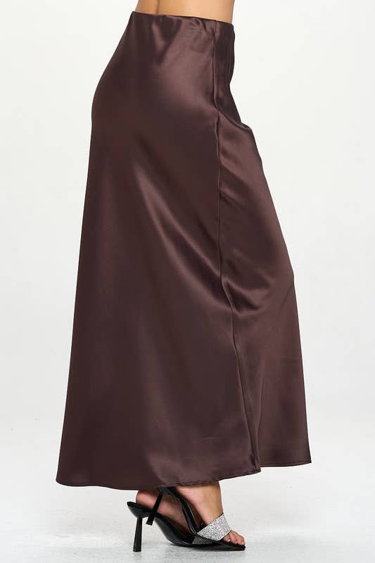 Renee C. - Wholesale Skirt - Women's - Made in USA Silky Satin Maxi Skirt2