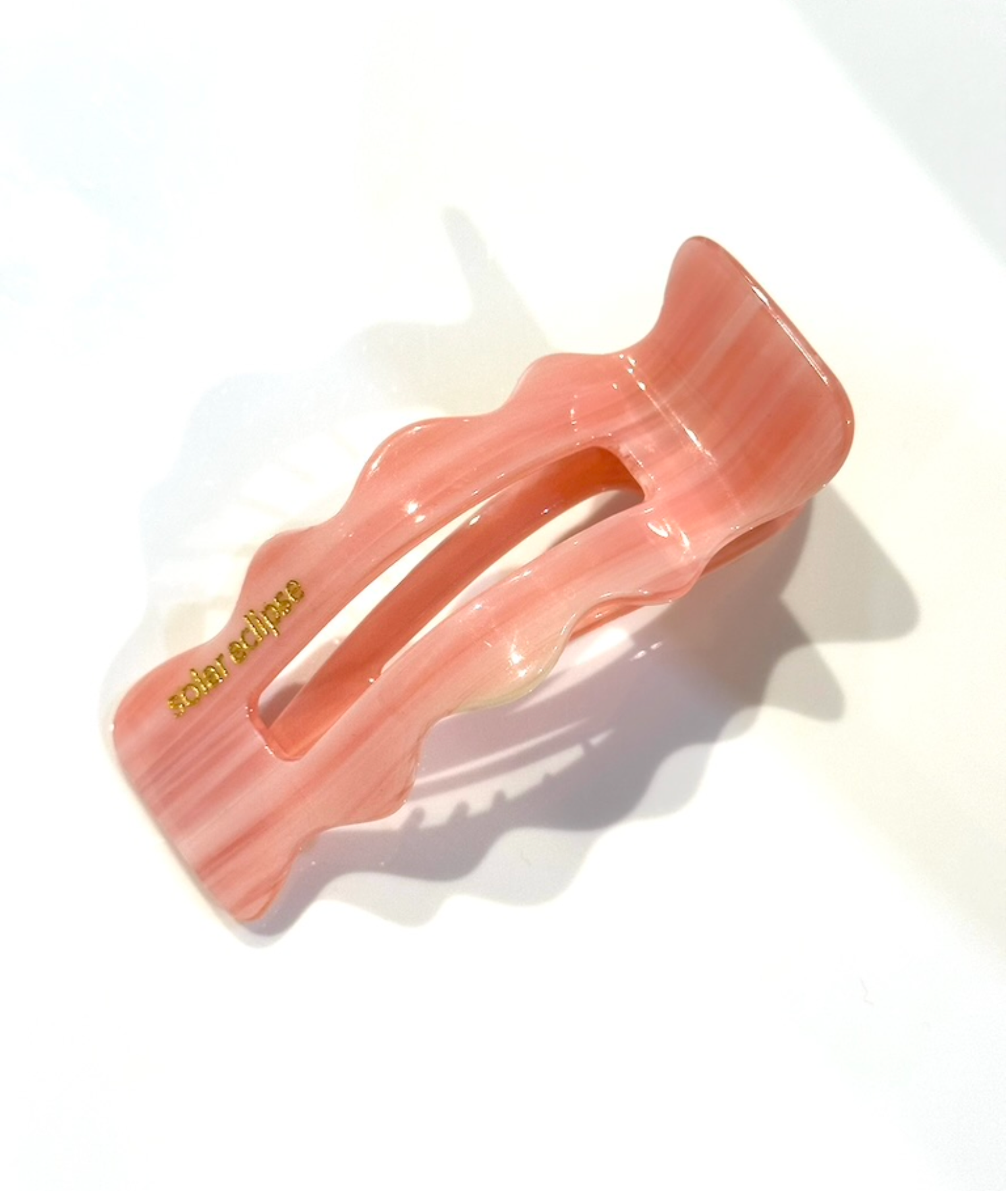 Solar Eclipse - Wholesale Hair Clip - Women's - Scalloped Lay Down Acetate Claw Hair Clip0