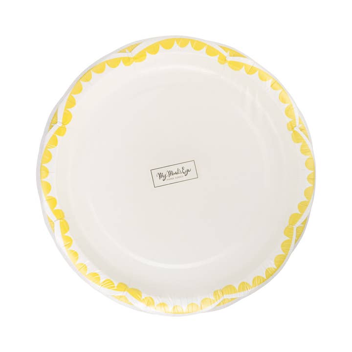 My Mind’s Eye - Wholesale Disposable Plate - PAR1127 - Yellow Dessert 8" Plate1