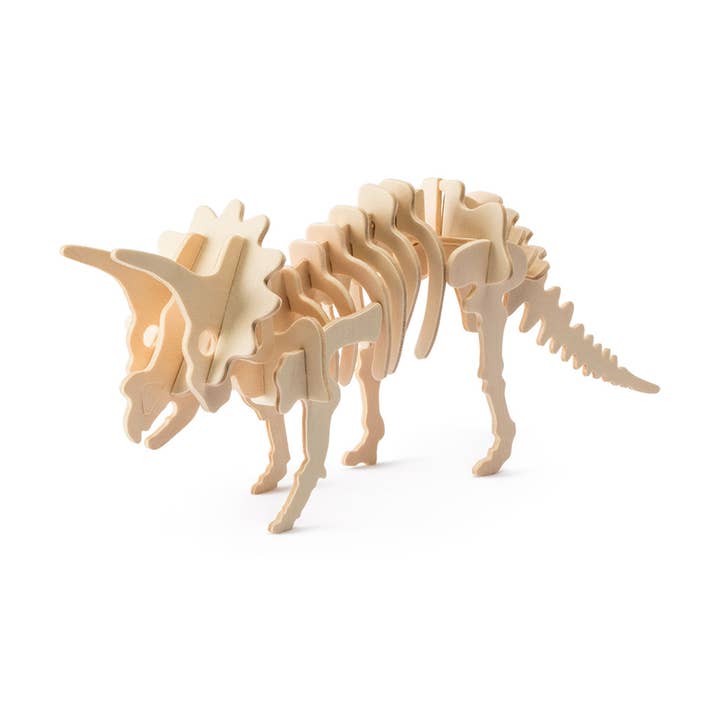 3D Wooden Puzzle: Triceratops for wholesale by Hands Craft