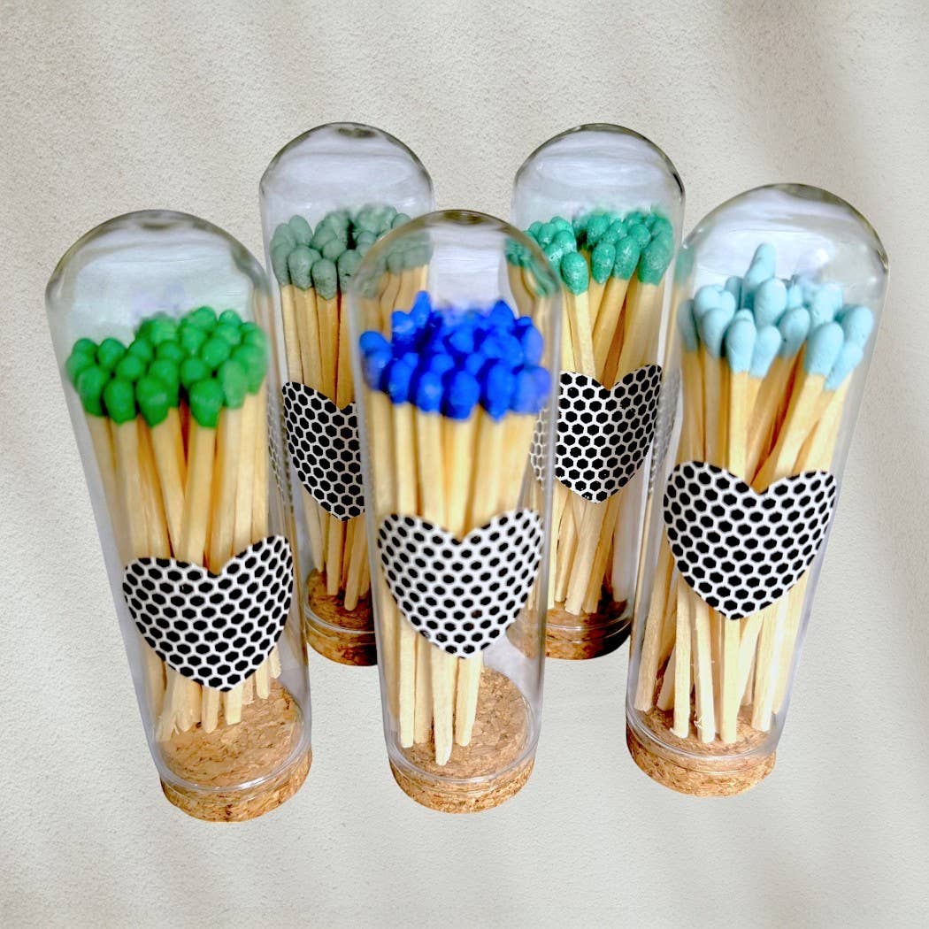 CJ Gift Goddess - Vendita all'ingrosso Portafiammiferi - 3" Fiammiferi in Campana con Accendino a Cuore con 25 Fiammiferi Colorati2