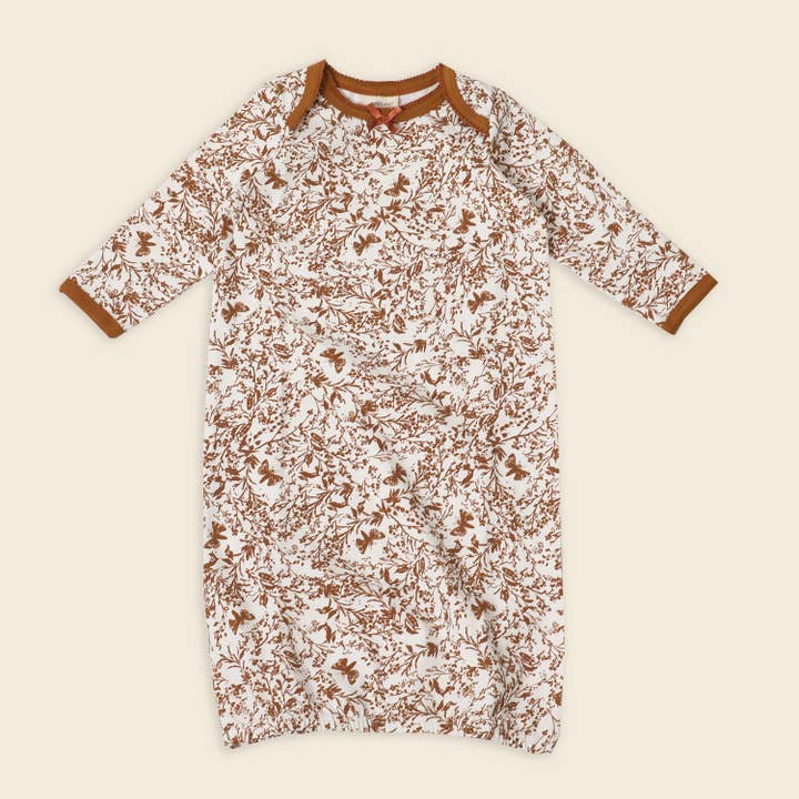 Floral Butterfly Kimono Sleep Gown (Organic Cotton) for wholesale by Viverano Organics