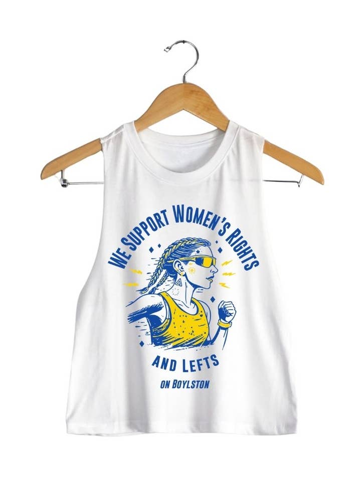 Nous soutenons les droits des femmes Débardeur court dos nageur pour la vente par Sarah Marie Running Co