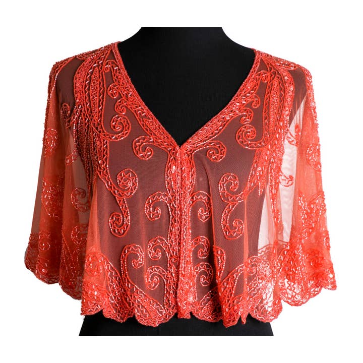 Western Fashion - Wholesale Cape - Women's - 8906 - Beaded Flapper Cape45