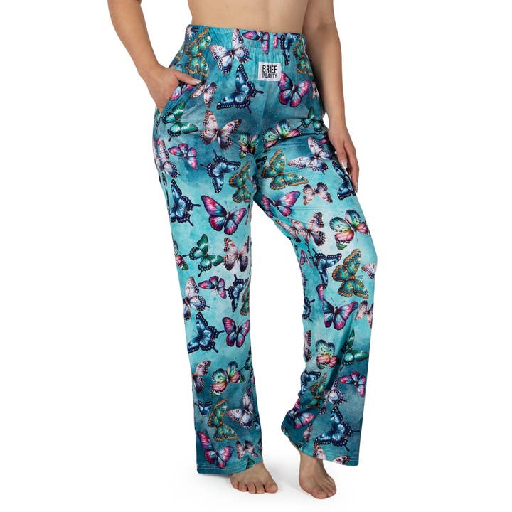 BRIEF INSANITY - Wholesale Sleepwear Bottom - Women's - Butterfly Pajama Lounge Pants