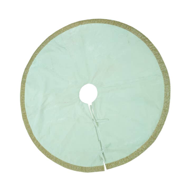 Ivory Bling Tree Skirt for wholesale by Vatican Homes