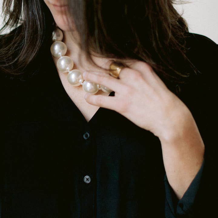 Hot Girls Pearls-Freezable Cooling Jewelry - Vente Collier de perles - Collier blanc ivoire2