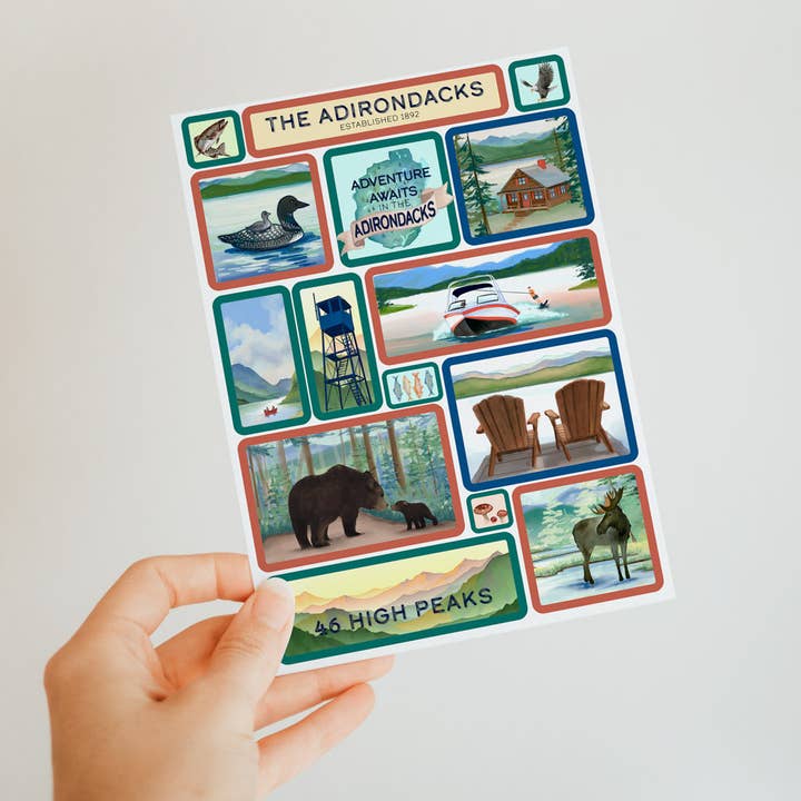 Adirondack Park Scenes Folded Notecard, Individual Card for wholesale by Lake Town Love